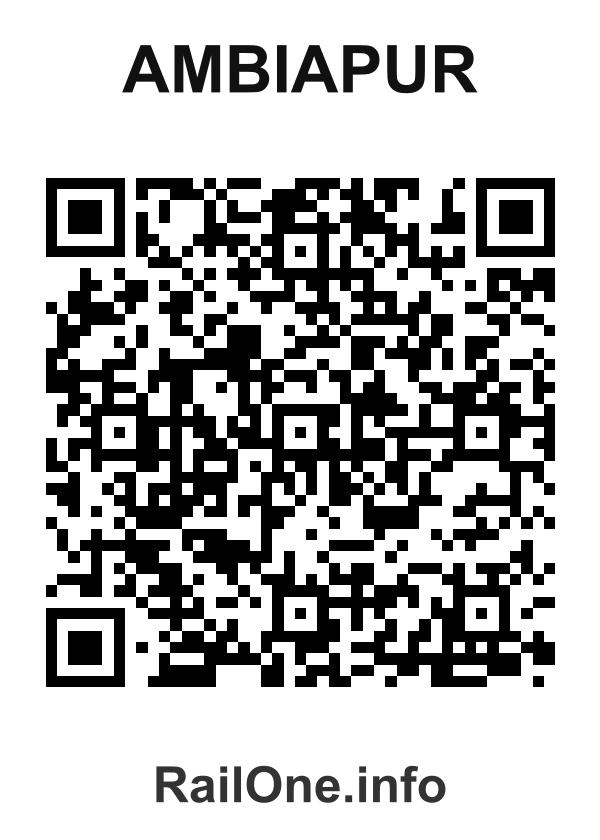 RailOne QR Code for Ambiapur station