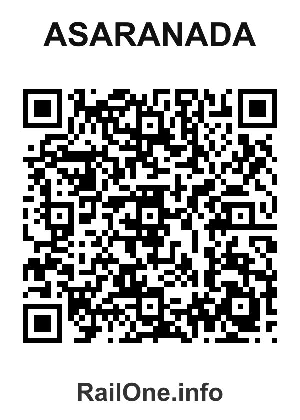 RailOne QR Code for Asaranada station