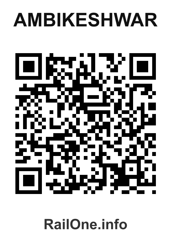 RailOne QR Code for Ambikeshwar station