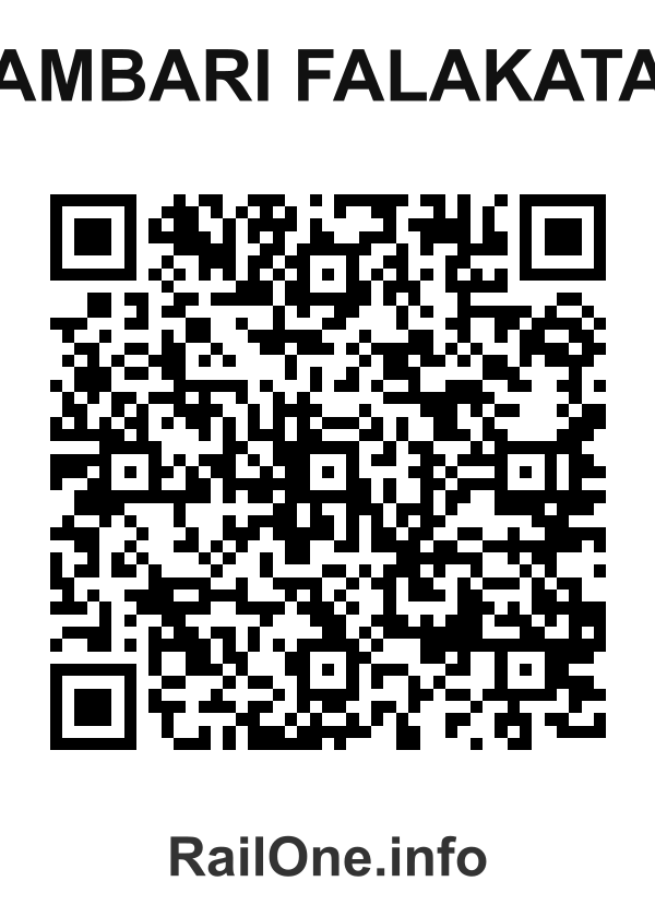 RailOne QR Code for Ambari Falakata station