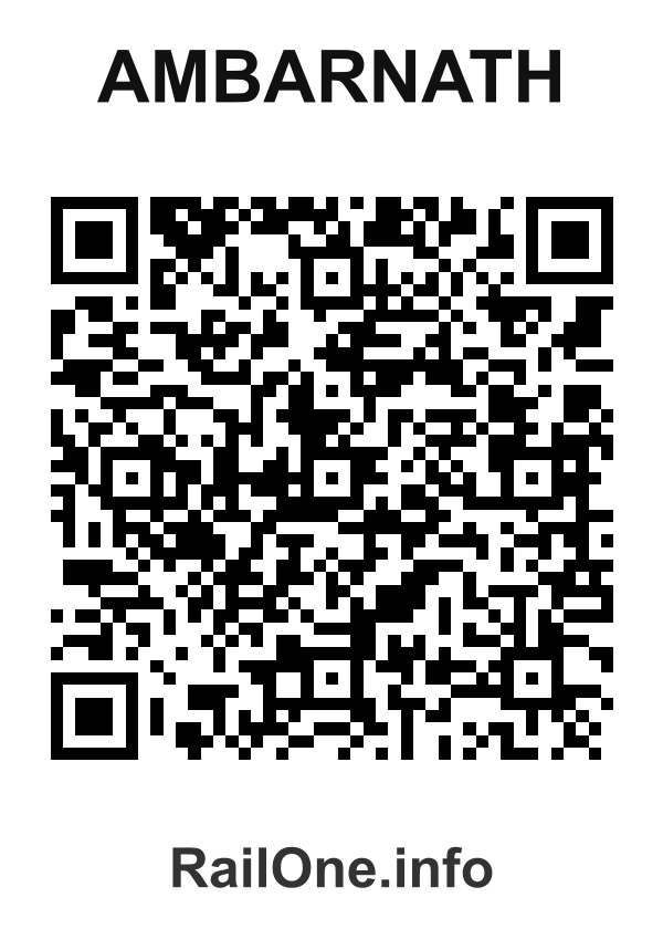 RailOne QR Code for Ambarnath station