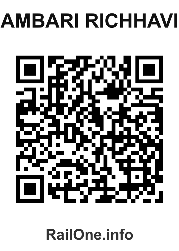 RailOne QR Code for Ambari Richhavi station