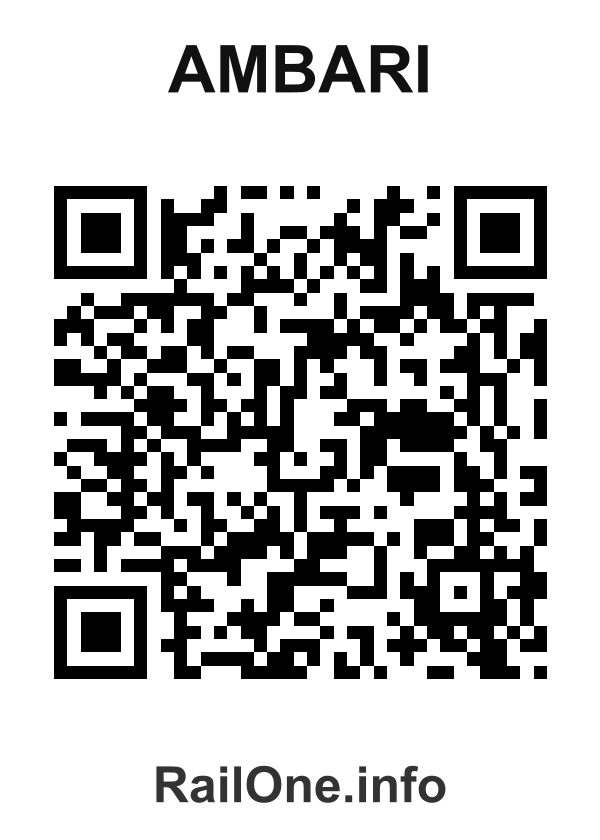 RailOne QR Code for Ambari station
