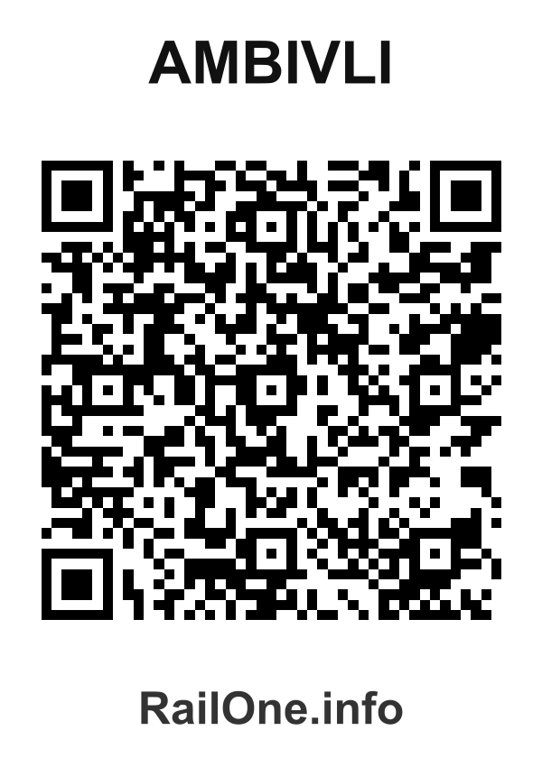 RailOne QR Code for Ambivli station