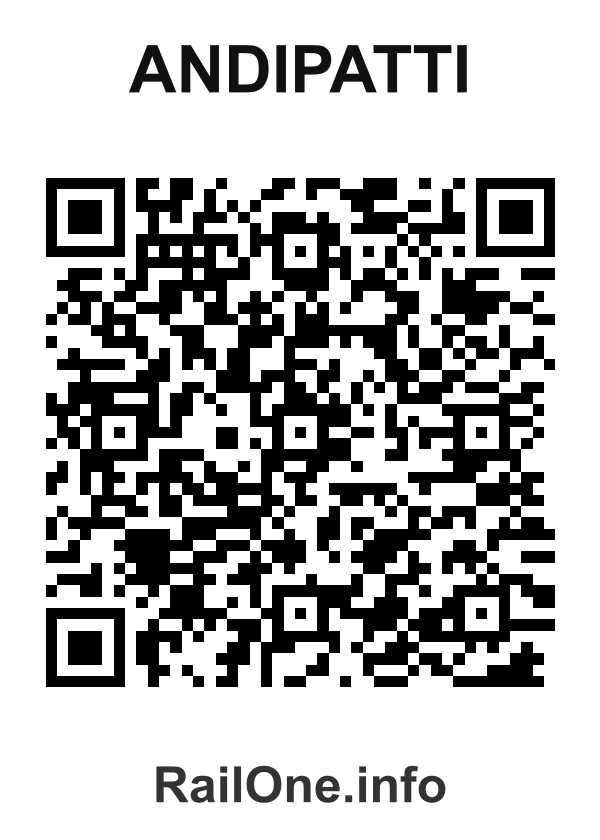 RailOne QR Code for Andipatti station