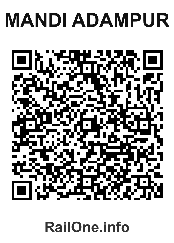 RailOne QR Code for Mandi Adampur station
