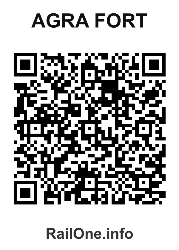 RailOne QR Code for Agra Fort station