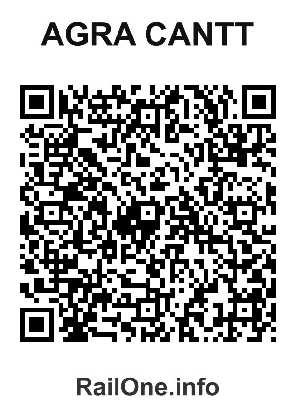 RailOne QR Code for Agra Cantt station