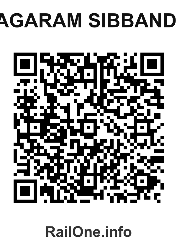 RailOne QR Code for Agaram Sibbandi station