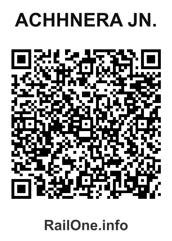RailOne QR Code for Achhnera Jn. station
