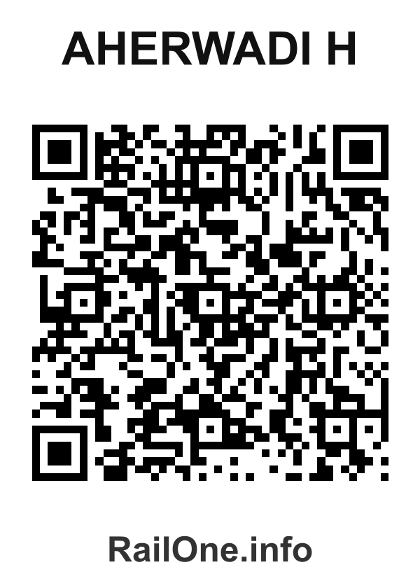RailOne QR Code for Aherwadi H station