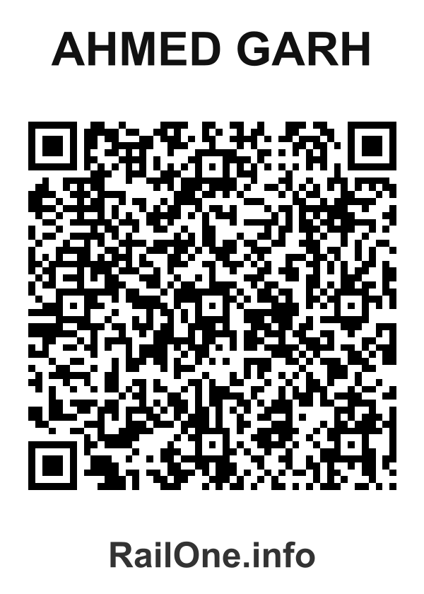 RailOne QR Code for Ahmed Garh station