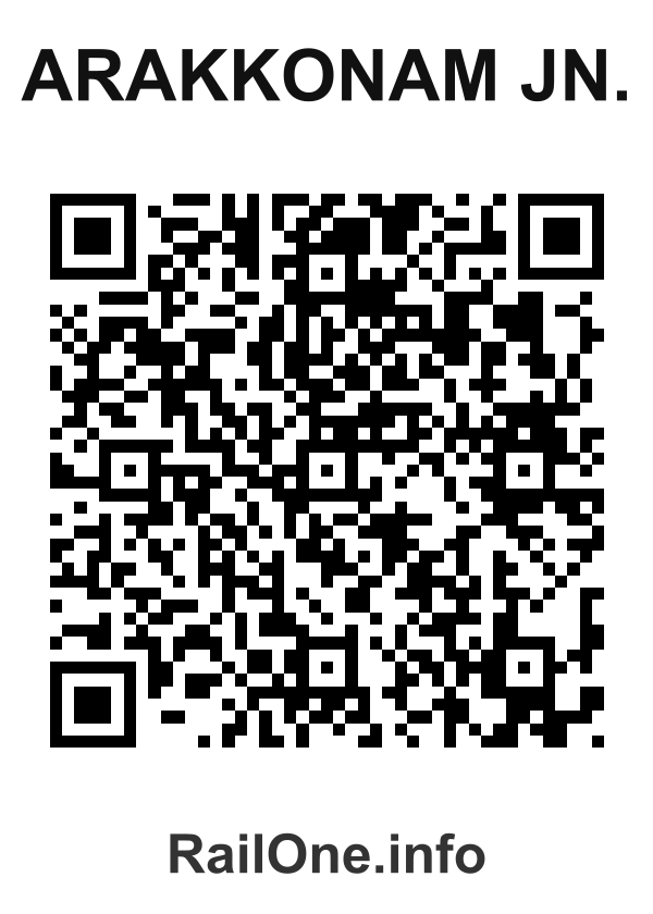 RailOne QR Code for Arakkonam Jn. station