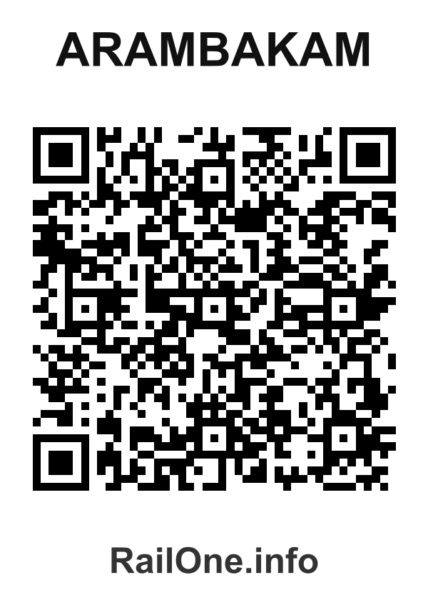 RailOne QR Code for Arambakam station