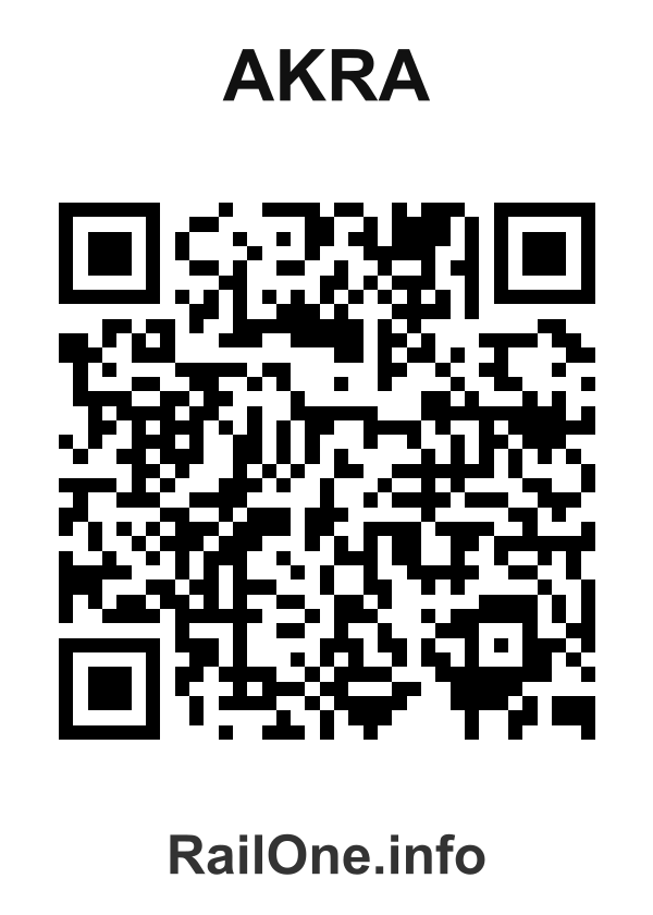 RailOne QR Code for Akra station
