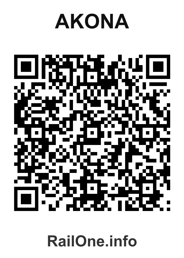 RailOne QR Code for Akona station