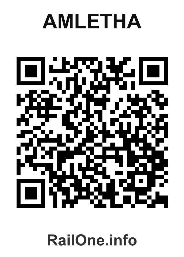 RailOne QR Code for Amletha station