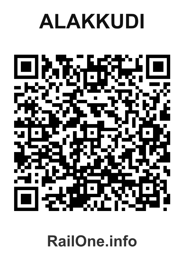 RailOne QR Code for Alakkudi station
