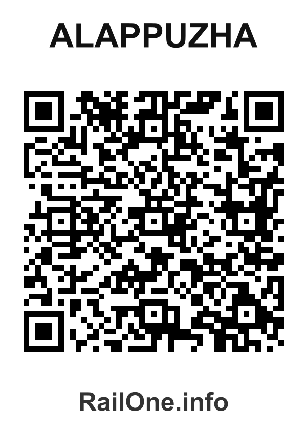 RailOne QR Code for Alappuzha station
