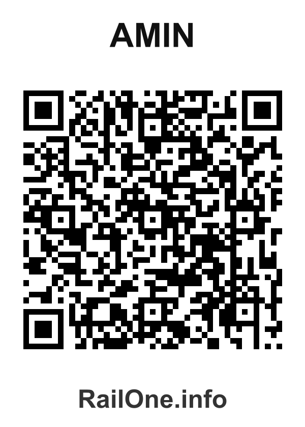 RailOne QR Code for Amin station