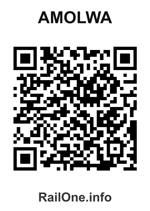 RailOne QR Code for Amolwa station