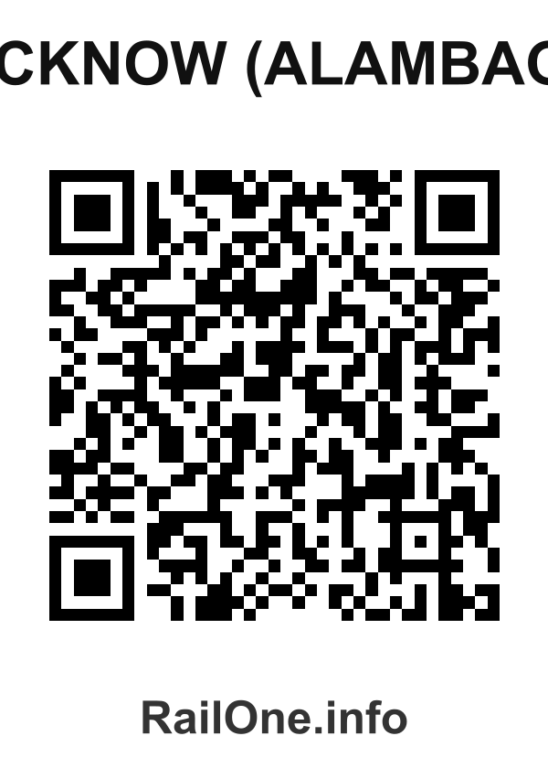 RailOne QR Code for Lucknow (alambagh) station