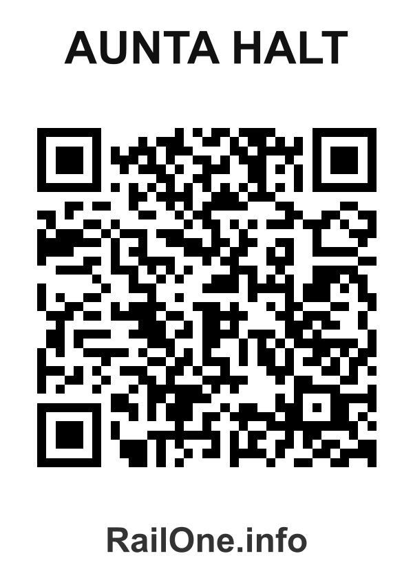 RailOne QR Code for Aunta Halt station