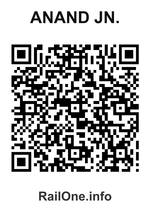RailOne QR Code for Anand Jn. station