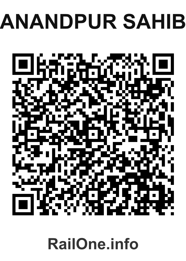 RailOne QR Code for Anandpur Sahib station