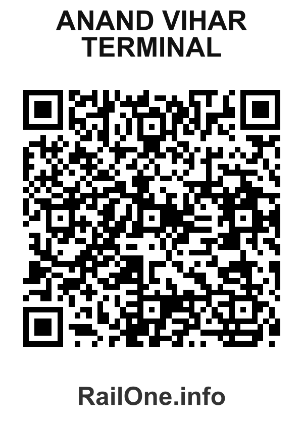 RailOne QR Code for Anand Vihar Terminal station