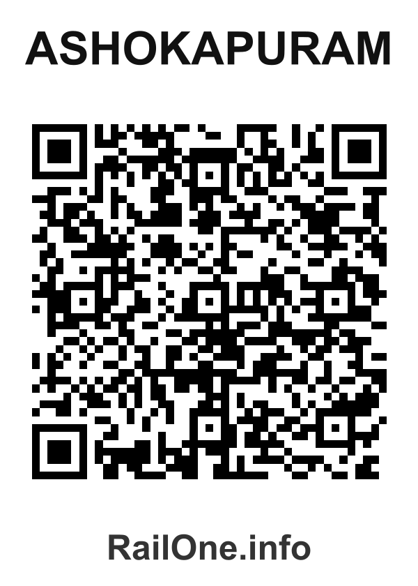 RailOne QR Code for Ashokapuram station
