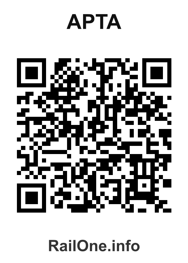 RailOne QR Code for Apta station
