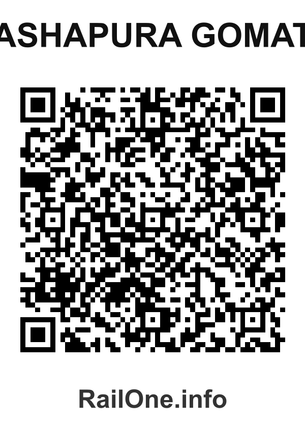 RailOne QR Code for Ashapura Gomat station