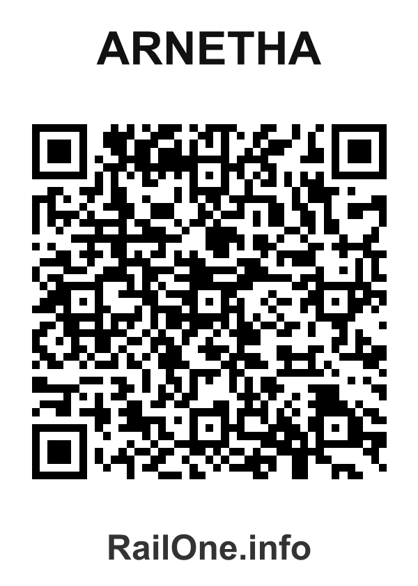 RailOne QR Code for Arnetha station
