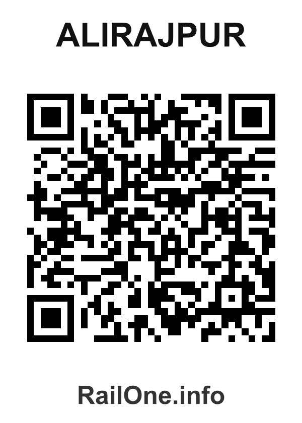 RailOne QR Code for Alirajpur station