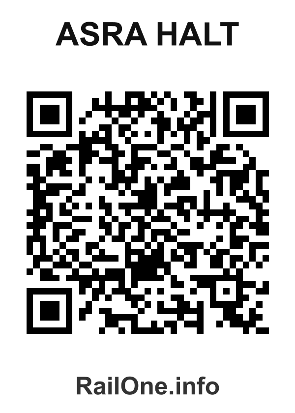RailOne QR Code for Asra Halt station