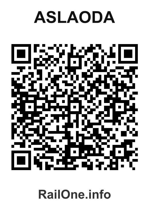 RailOne QR Code for Aslaoda station