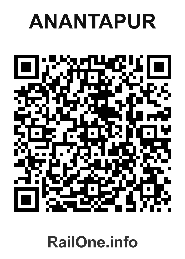 RailOne QR Code for Anantapur station
