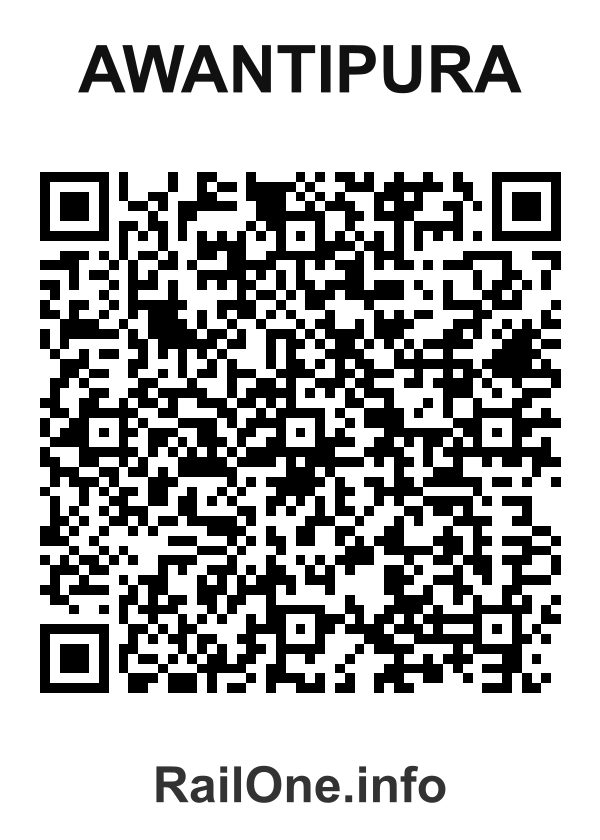 RailOne QR Code for Awantipura station