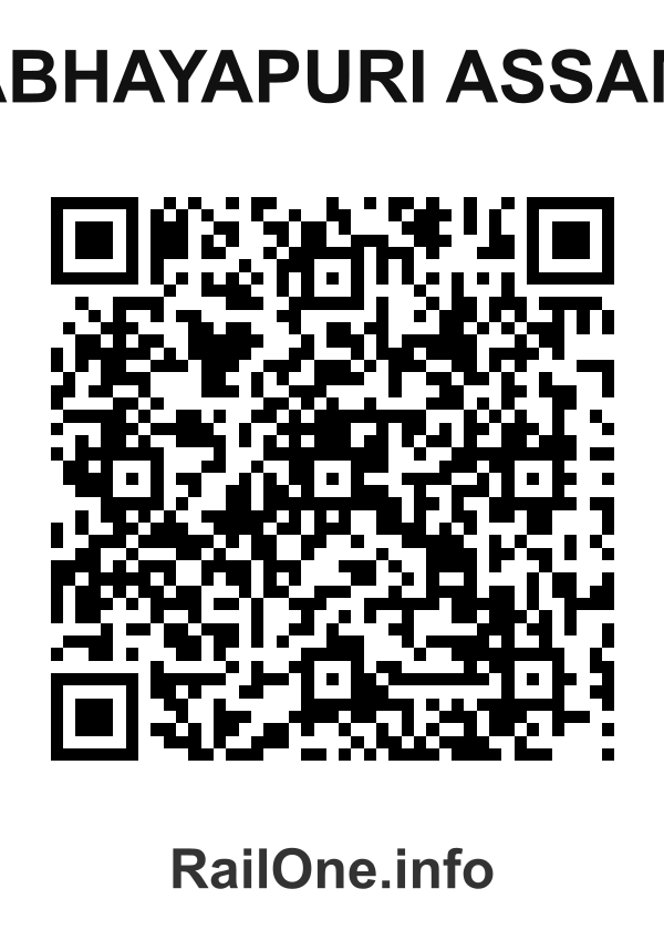 RailOne QR Code for Abhayapuri Assam station