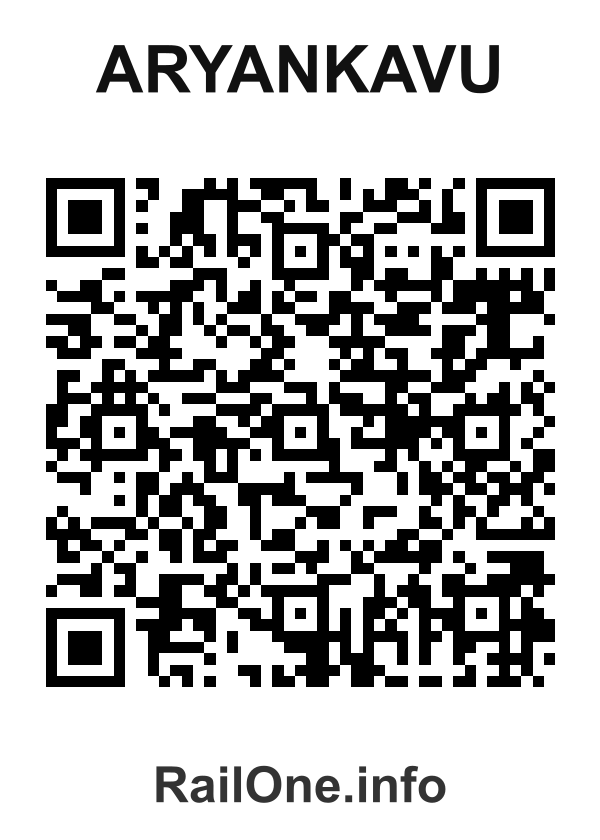 RailOne QR Code for Aryankavu station