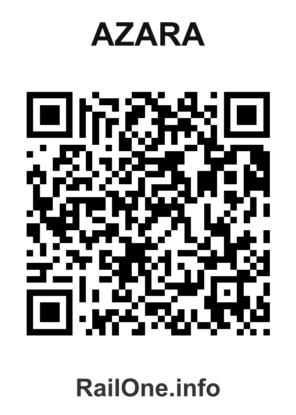RailOne QR Code for Azara station