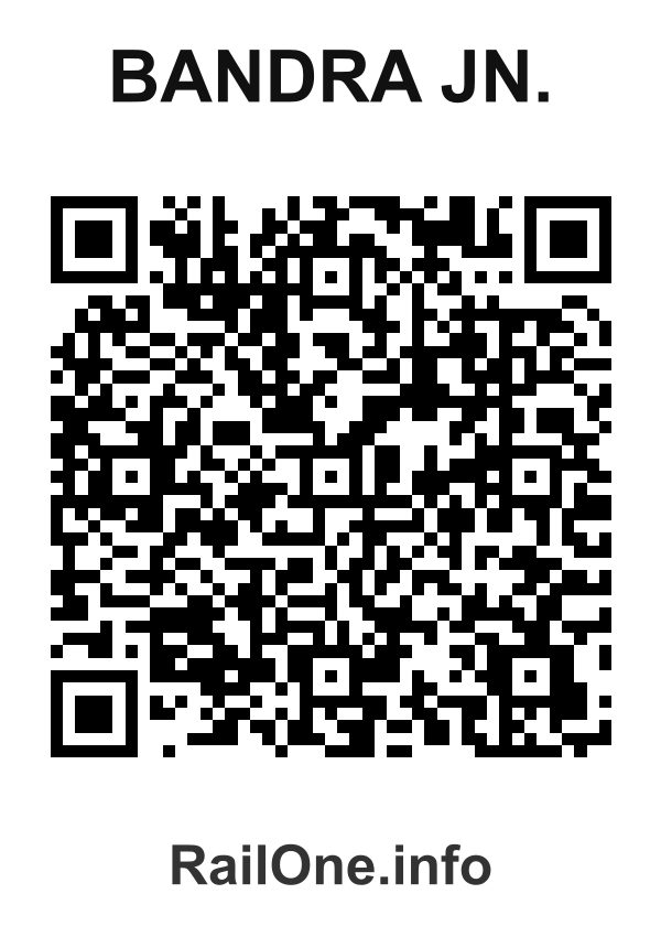 RailOne QR Code for Bandra Jn. station