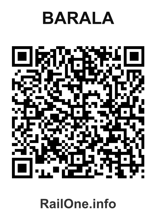 RailOne QR Code for Barala station