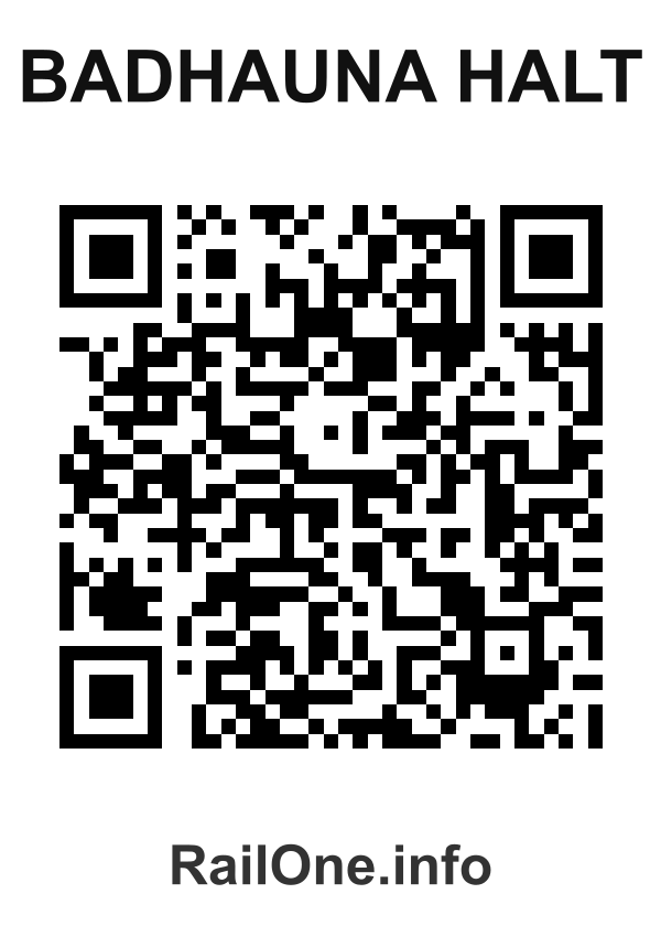 RailOne QR Code for Badhauna Halt station