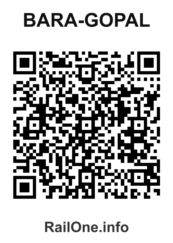 RailOne QR Code for Bara-gopal station