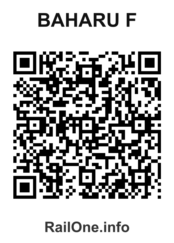RailOne QR Code for Baharu F station