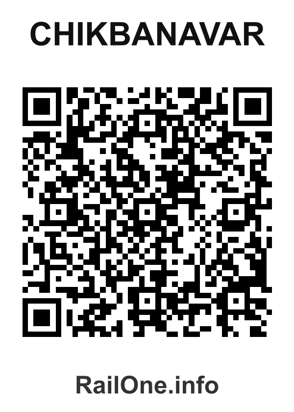RailOne QR Code for Chikbanavar station