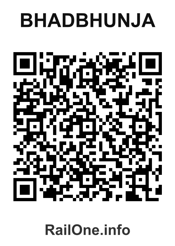 RailOne QR Code for Bhadbhunja station