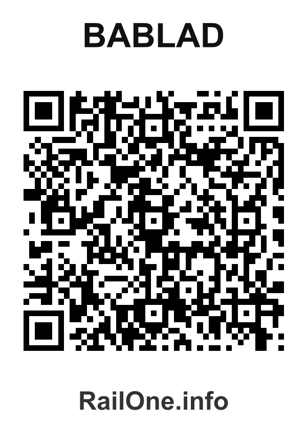 RailOne QR Code for Bablad station